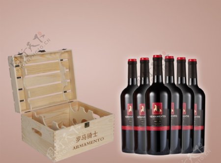 红酒产品图包装盒