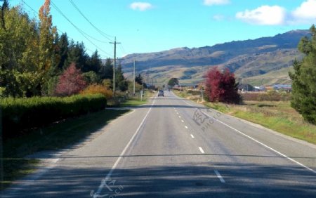 新西兰南岛秋天风景