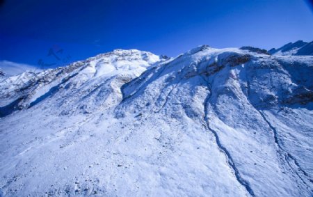 新疆托木尔峰冰川雪山高清航拍