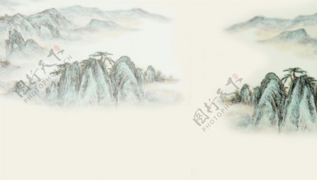 中国风工笔画背景