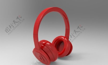立体耳机红色耳机电子产品