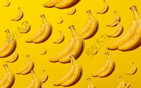 香蕉黄色背景