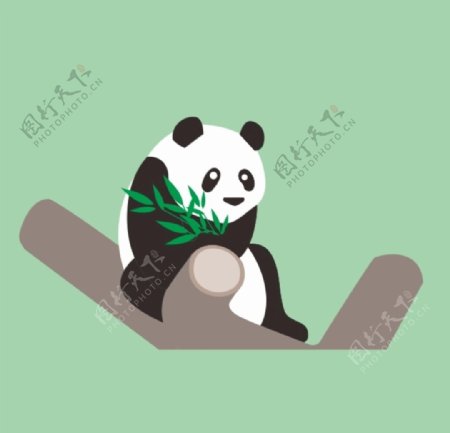 熊猫卡通矢量图可编辑