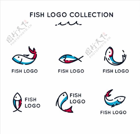简约创意鱼标志logo