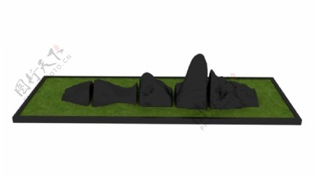 石材山景3d模型