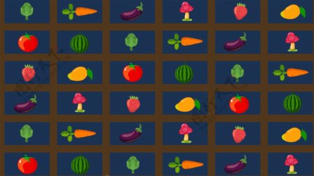 水果蔬菜图标合集