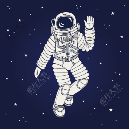 宇航员插画