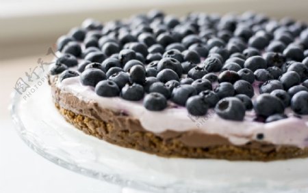 蓝莓蛋糕奶油点心甜点