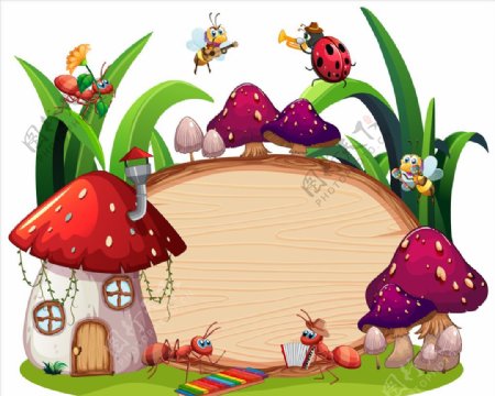 蘑菇背景