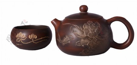 紫砂壶茶壶水壶传统海报素材