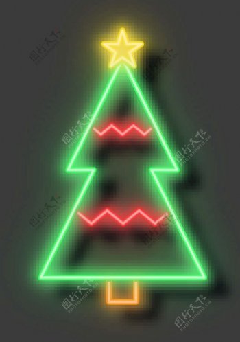 霓虹灯圣诞树