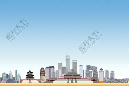 北京建筑背景