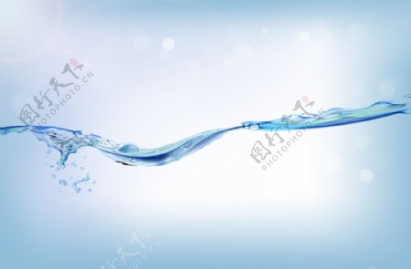 动感水流透明水浪水素材