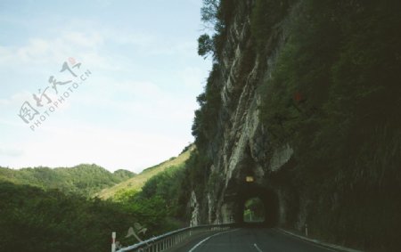 山崖道路公路背景素材图片