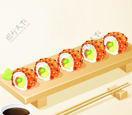 寿司美食漫画海报图片