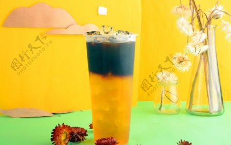 冰咖啡饮品饮料背景海报素材图片