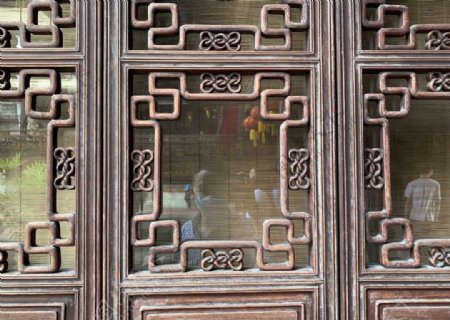 天一阁中式建筑古典门窗图片