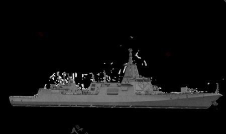 055驱逐舰PSD透明底图片
