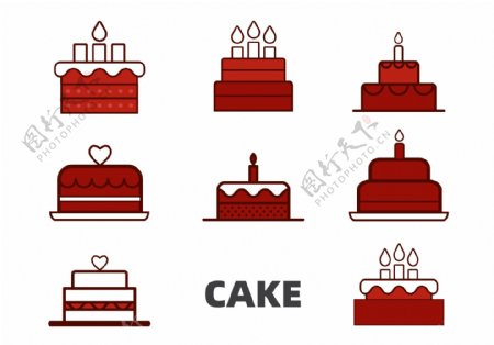 生日蛋糕图标图片