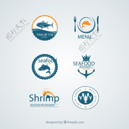 海鲜食品标签图片