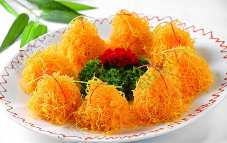 南北热菜富贵金丝虾球图片