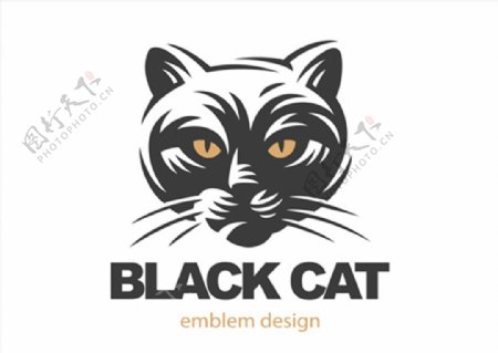 黑猫主题标志图片