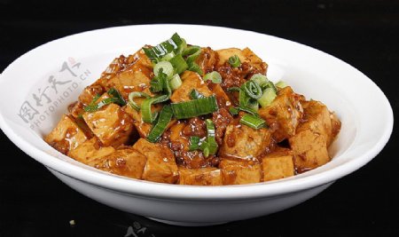 沪菜青蒜肉末烧豆腐图片
