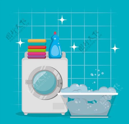 洗衣清洁产品广告图片