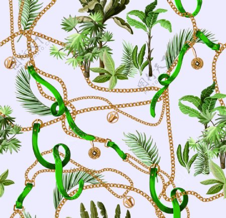 植物链条方巾图片