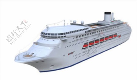 C4D模型旅游观光游轮轮船图片