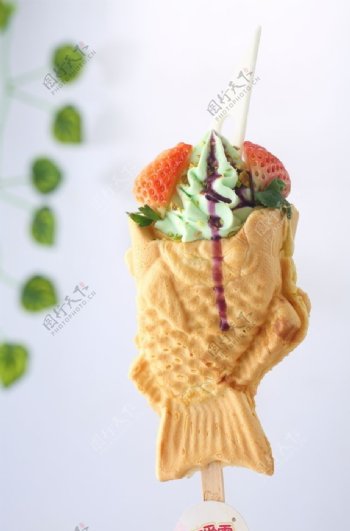 鲷鱼烧小吃冷饮冰淇淋图片