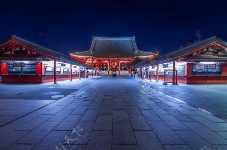 古代建筑夜景