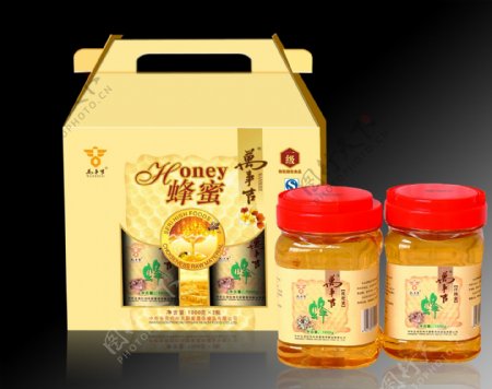 蜂蜜彩盒和瓶贴