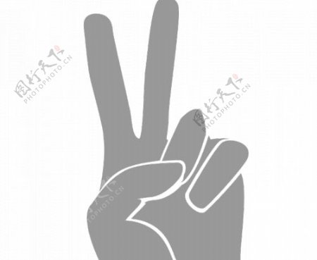和平的胜利手势矢量图像