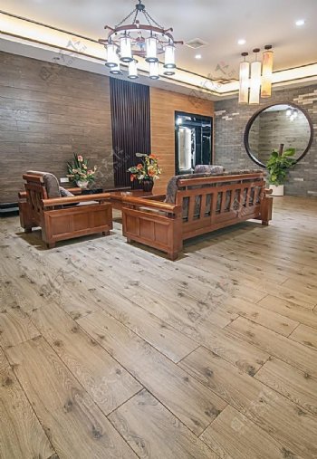 木纹砖木地板