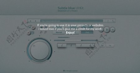 淡淡的蓝色的用户界面工具包