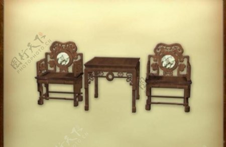 中国古典家具古典家具组合0133D模型