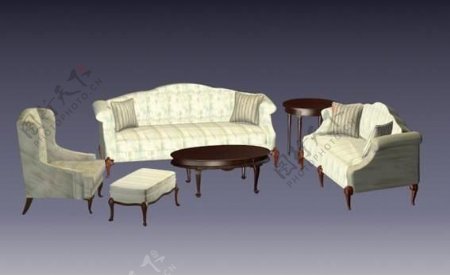 传统家具2沙发3D模型b039