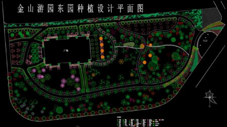 公园广场绿化游园种植设计平面图片