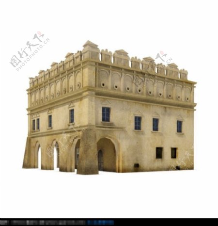 古堡式建筑物max建筑模型