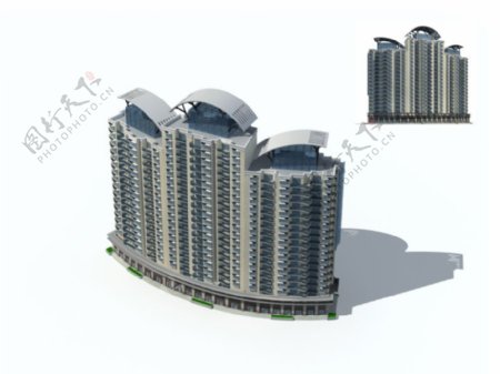 商业大楼模型