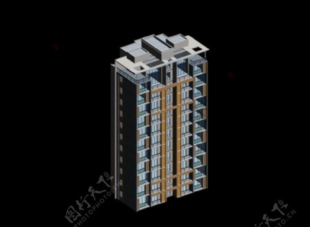 小高层住宅楼模型
