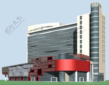 商业办公楼高层建筑3D模型