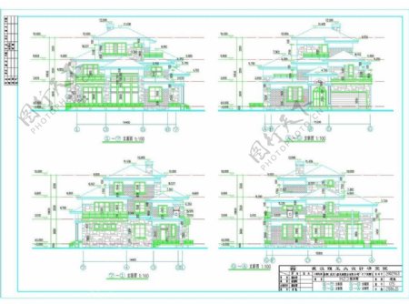 别墅建筑施工图图片