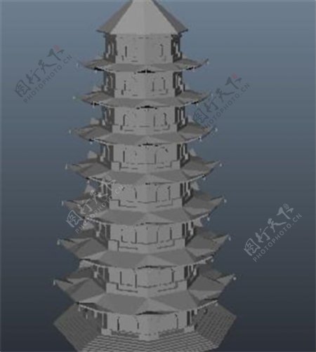 尖塔建筑游戏模型