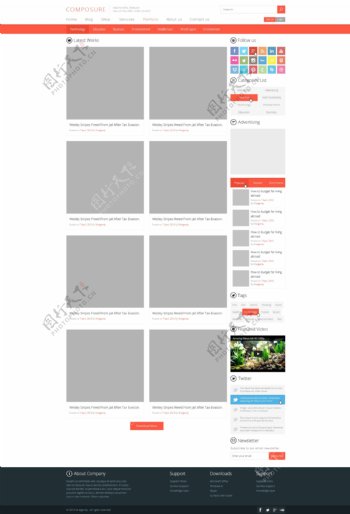 网站列表页面设计模板