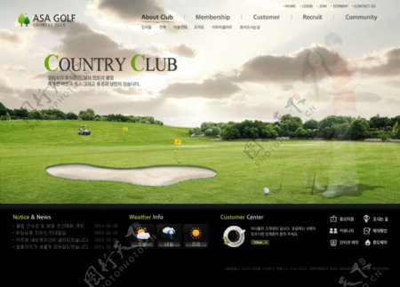 高尔夫网站设计图片