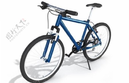 深蓝色自行车整体模型01