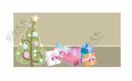 圣诞树礼物盒图片