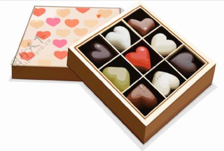 心形巧克力包装盒flash动画